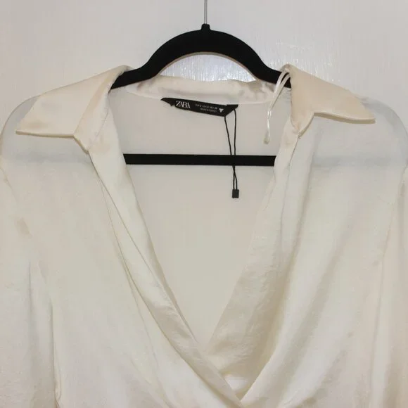 Zara Long Sleeve Satin Dress - Worn Once - Picture 4 of 5